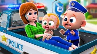 Little Police Helps Sick Baby - Sick Song - Funny Songs & Nursery Rhymes - PIB Little Song