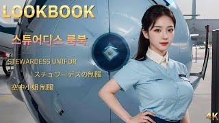 4K AI 룩북  승무원 룩북 Part.2 Stewardess uniform Ai 그림  スチュワーデス制服  AI LOOKBOOK