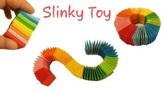 How to make Paper Slinky Spring  DIY Paper Toys for kids  paper Crafts Easy  Origami easy