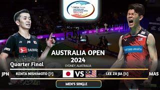 QF  Kenta Nishimoto JPN Vs Lee Zii Jia MAS  SATHIO GROUP Australian Open  2024