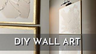 DIY WALL ART  RH INSPIRED  PLASTER ABSTRACT ART