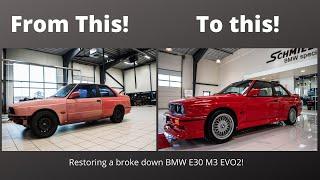 Restoring a BMW E30 M3 EVO2 in 9 minutes