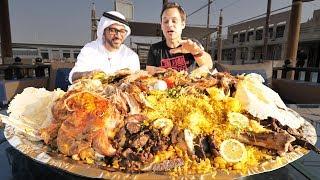 Dubai Food - RARE Camel Platter - WHOLE Camel w Rice + Eggs - Traditional Emirati Cuisine in UAE