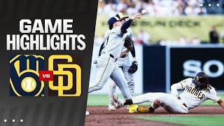 Brewers vs. Padres Game Highlights 62024  MLB Highlights