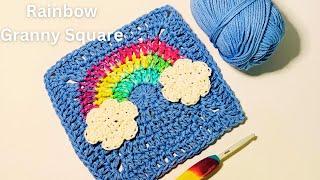 How To Crochet Beginner Rainbow Granny SquareEasy Granny Square