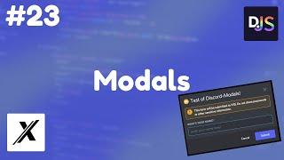 HOW TO CREATE DISCORD MODALS  DISCORD.JS V13  #23