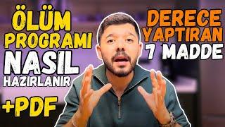 Kendi Derece Programını Nasıl Hazırlarsın?  7 Madde ile ÖLÜM Programı Rehberi