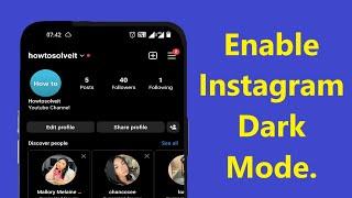 How to enable instagram dark mode new update instagram dark theme 2023 - Howtosolveit