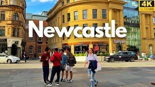 Sunny walk around Newcastle upon Tyne. 4K