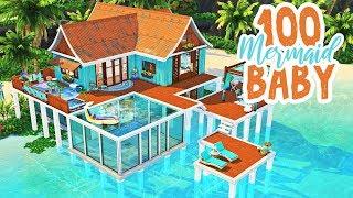 100 Mermaid Baby Challenge  The Sims 4 Speed Build