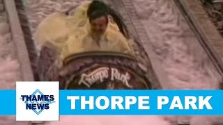 Thorpe Park Loggers Leap  Thames News Archive Footage