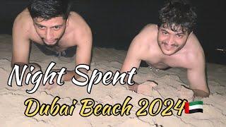 Full Night Spent at Kite Beach Dubai 2024  Abu Dhabi sy Friends aye #naddyvlogs #naddlogs