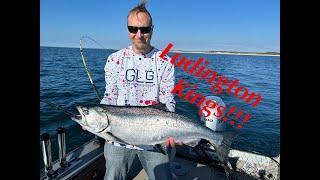 KING SALMON FISHING  Lake Michigan out of Ludington Our first trip here 517-518 2024
