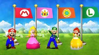 Mario Party 9 N64 Minigames - Mario Vs Peach Vs Luigi Vs Daisy Hardest Difficulty