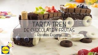 Tarta Tren de Chocolate y Frutas - Recetas Express