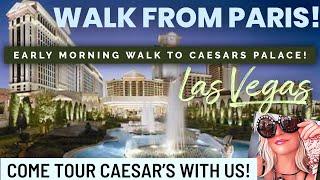 Las Vegas Paris to Caesars Palace walk and tour