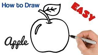 How to Draw an Apple Easy Art Tutorial for Beginners