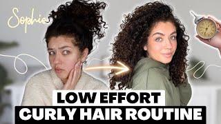 LOW EFFORT CURLY HAIR ROUTINE  Quick & Easy  Low Maintenance Curly Washday