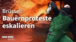 Bauernproteste Brennende Barrikaden in Brüssel  Aktuelle Stunde