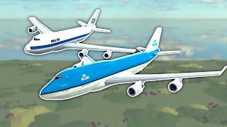 Newly built Boeing 747 collides midair crashes & gets shot down by missiles  Showcase  Besiege