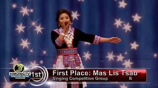 3 HMONG NEWS Mas Lis Tsab first place in singing competition Group B.