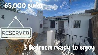 RESERVED Spanish Property for Sale 3 bed large terrace in Castil de Campos 65000 euro