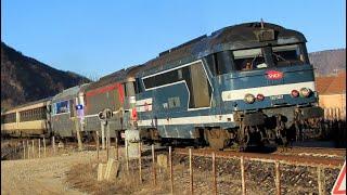 Composition insolite de 3 locomotives Train Paris Briançon -  SNCF Three diesel locomotives French