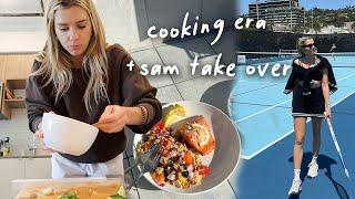 week in my life in my cooking era sam visits LA + being productive