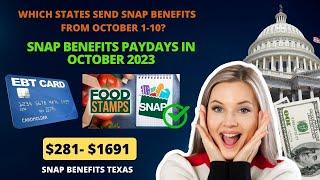 October 2023 SNAP Payment Dates and Payout DatesSNAP Food October 1st New SNAP Food Increase