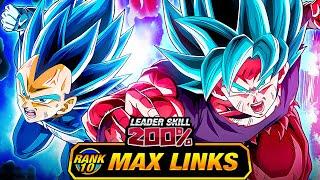 HAHAHAHAHAHAHAHAHAHAHA LEVEL 10 LINKS 100% EZA LR BLUE KAIOKEN & EVO VEGETA DBZ Dokkan Battle