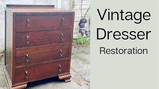 VINTAGE dresser RESTORATION with sandblasting and patina