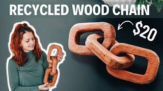 DIY Easy Wood Chain Links - Coffee Table Decor