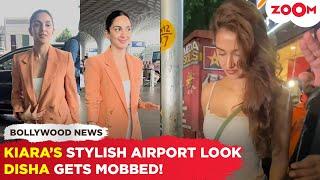 Kiara Advani’s stylish airport look  Disha Patani gets MOBBED by paps