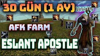 #knightonline 30 GÜN 1ay Eslant Apostle farmı farm gercekleri.