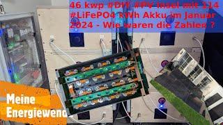 90% Autark im Januar 2024 mit 46 kWp #DIY #PV Insel und 114 kWh #LiFePO4 Akku