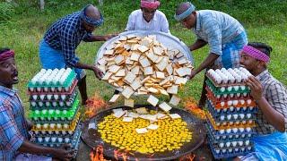 BREAD OMELETTE  Eggs with Bread  Quick Simple Easy Egg Recipe Cooking in Village  Fastest Omelet