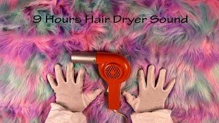 Hair Dryer Sound 241  Playing with a Fur  9 Hours White Noise to Sleep and Relax
