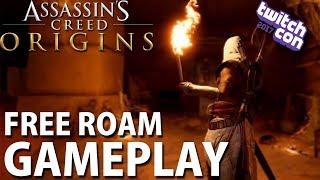 NEW Assassins Creed Origins FREE ROAM GAMEPLAY TwitchCon2017