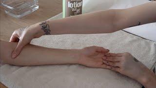 ASMR hand & arm massage with acupressure soft spoken