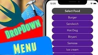 Drop Down Menu Swift 4.1  Xcode 9.3
