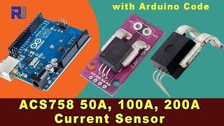 Using Allegro ACS758 Current Sensor with Arduino  for 50A to 200A