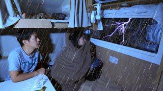 【雷鳴轟く車中泊】大雨！閃光！今夜も眠れない｜炊飯器で簡単 車中飯｜キャンピングカー車中泊  EcoFlow DELTA2 Max