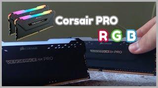 Corsair Vengeance RGB PRO Black 16GB Dual Channel UNBOXING AND LIGHTNING