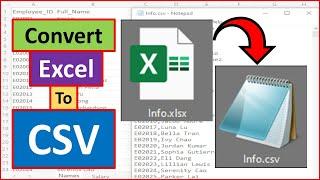 Convert Excel to CSV Comma Delimited