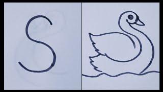 How to draw swan  easy step by stepswan drawing tutorial