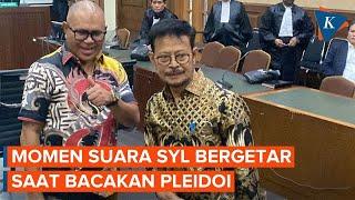 Suara SYL Bergetar Bacakan Pleidoi Merasa Tidak Menerima Sogokan Dana Kementan