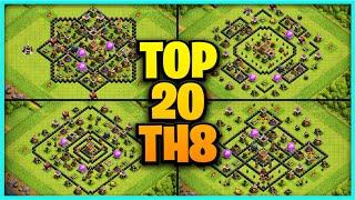New Best Th8 base link WarFarming Base Top20 With Link in Clash of Clans - best base th 8 defense