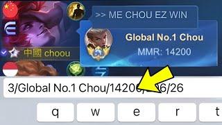 14000 MMR PRANK CHOU GONE WRONG  they report me cheater - Mobile Legends