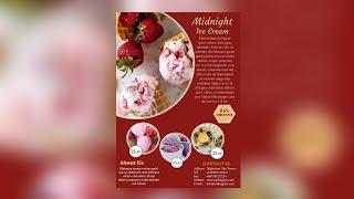 How to Design a Restaurant Flyer  Ice Cream Shop InDesign CC Tutorial