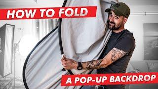 How to fold a pop-up backdrop in 5 seconds